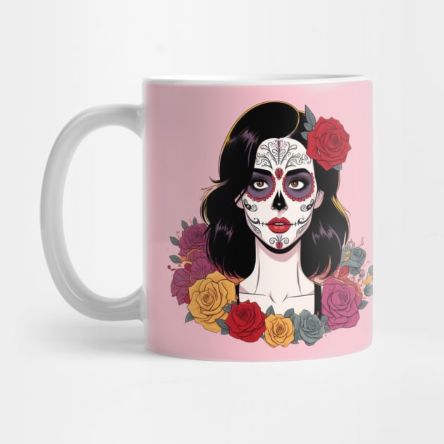 Aubrey Plaza Dia de los Muertos by Tiger Mountain Design Co.